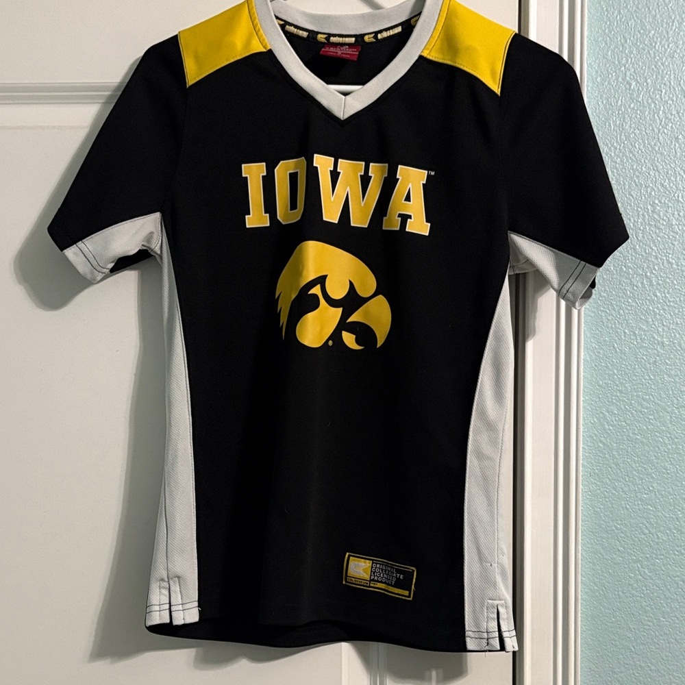 Colosseum Iowa Black and Yellow Women's Jersey